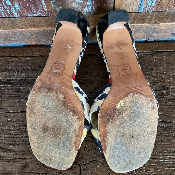 Vintage Stuart Weitzman colorful Animal Print Kitten Heels - Picture 8 of 11